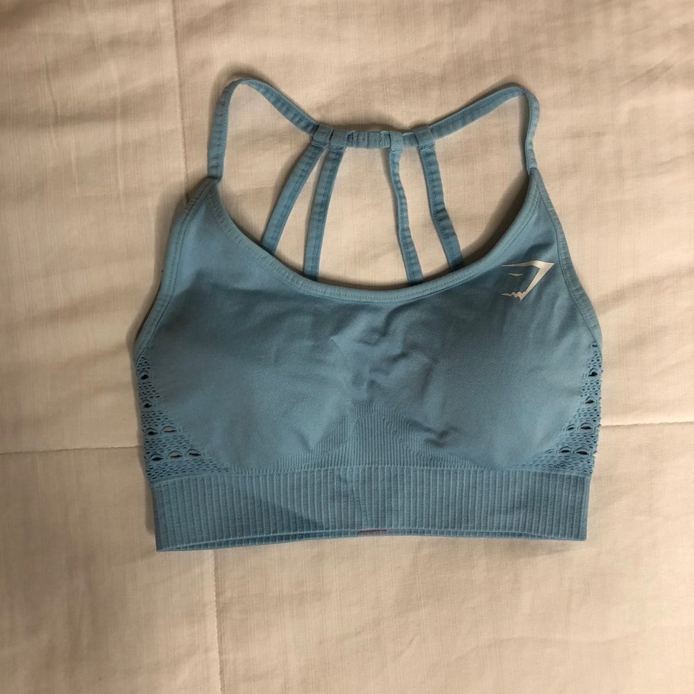 Gymshark Energy Seamless Bra Sky Blue S